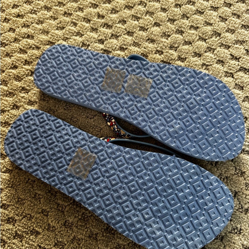 Tory Burch Colorful Patterned Flip Flops - Picture 3 of 3